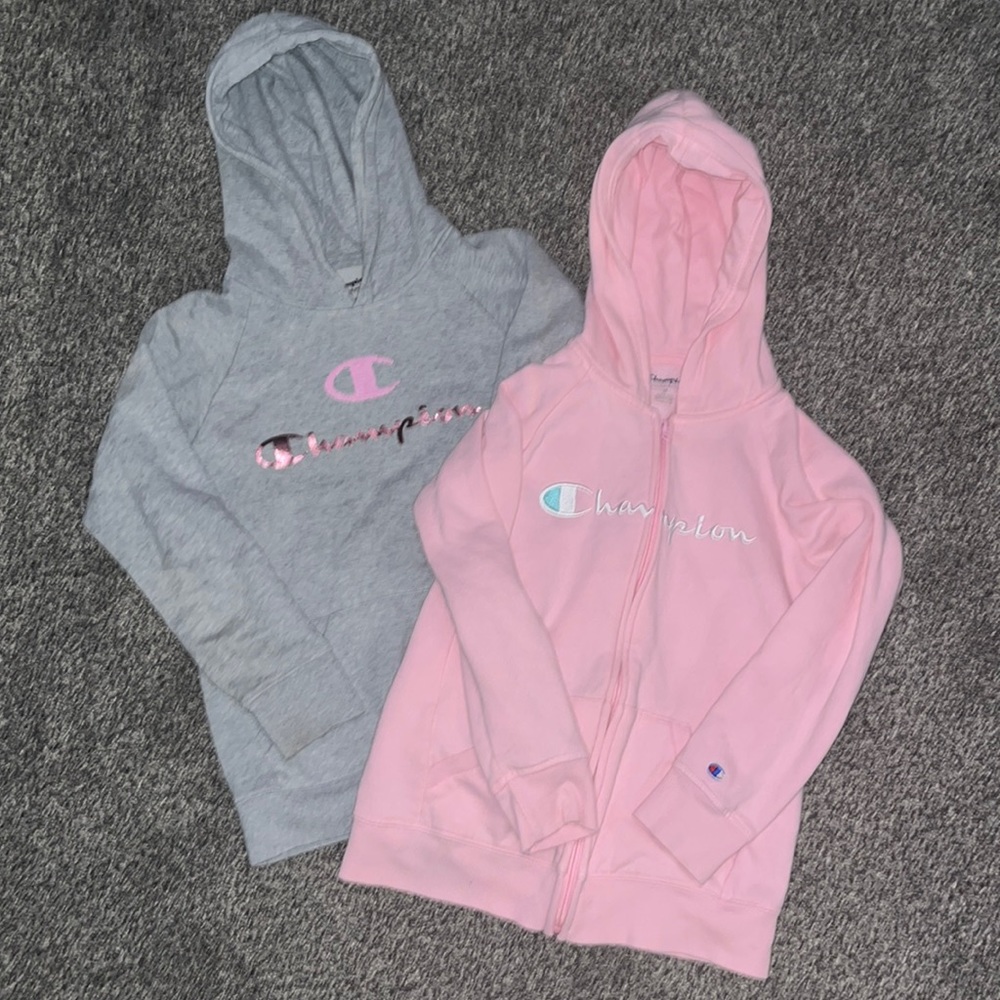 2 Champion girls hoodie sparkle size medium